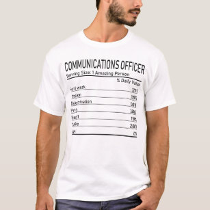 Communications Officer Amazing Person Nutrition Fa T-Shirt