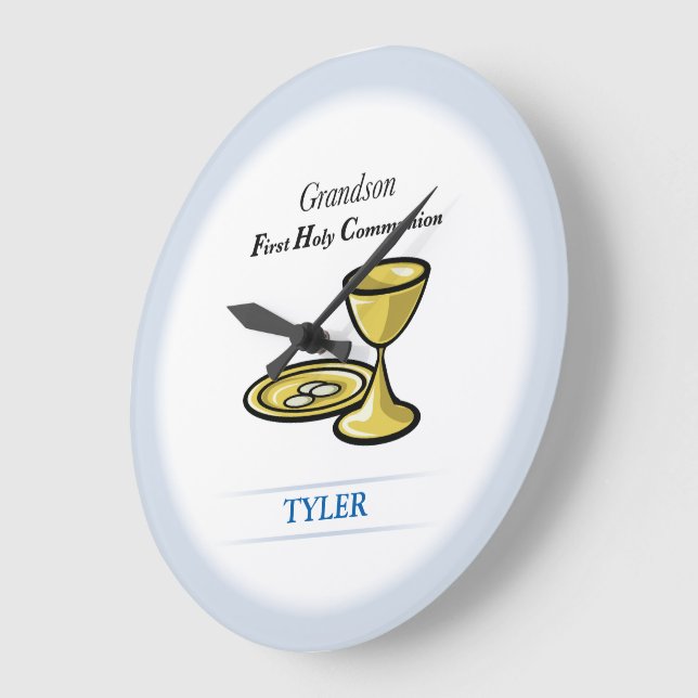 Communion Body and Blood Grandson Large Clock (Angle)