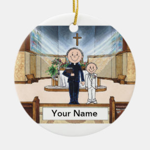 Communion, Boy - Male Priest Ceramic Ornament