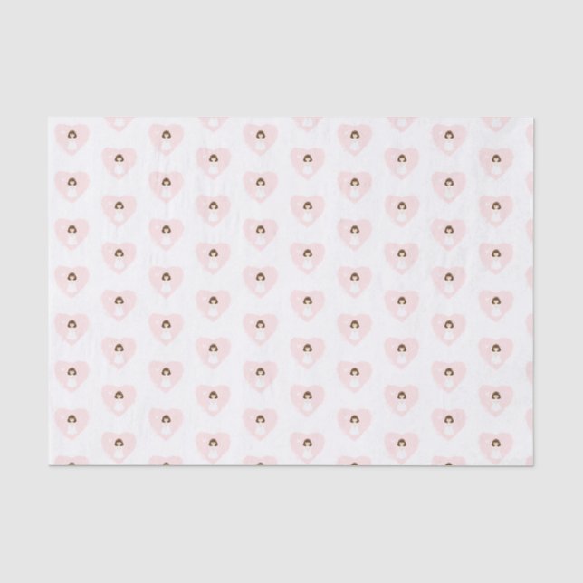 Communion Dove Blonde Girl Tissue Paper (Front)