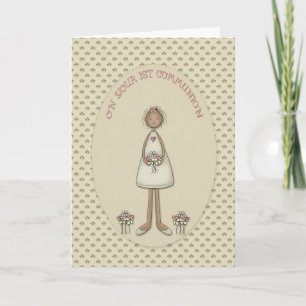 Communion Girl Angel Card