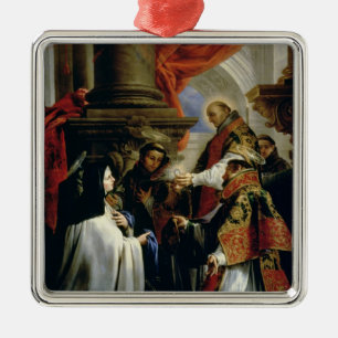 Communion of St. Teresa of Avila  c.1670 Metal Ornament