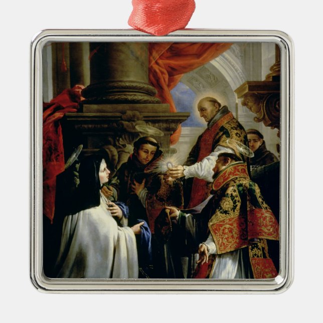 Communion of St. Teresa of Avila  c.1670 Metal Ornament (Front)