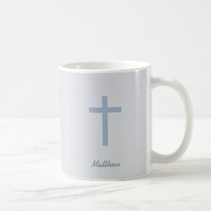 Communion Pastel Blue Cross Coffee Mug