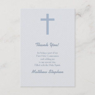 Communion Pastel Blue Cross Invitation