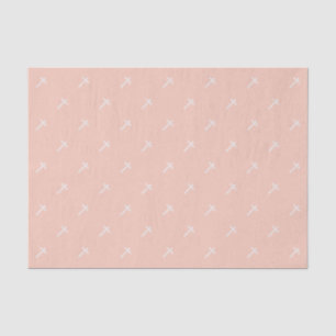 Communion Peach Vines and Stripes Tissue Paper