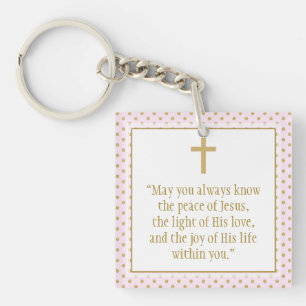 Communion Prayer Keychain