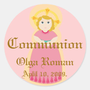 Communion Sticker-Customize Classic Round Sticker
