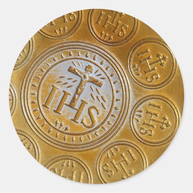 Communion wafer mould classic round sticker (Front)