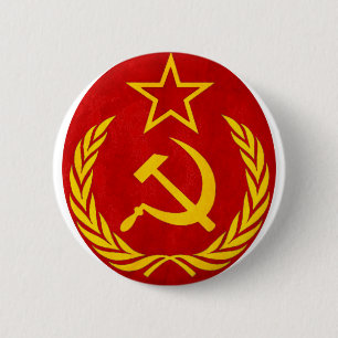communism Russian symbol 2 Inch Round Button