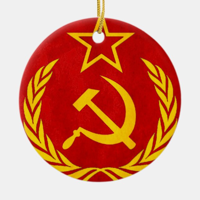 communism Russian symbol Ceramic Ornament (Front)