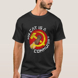 Communist Cat Funny My Cat Is A Communist For Cat T-Shirt