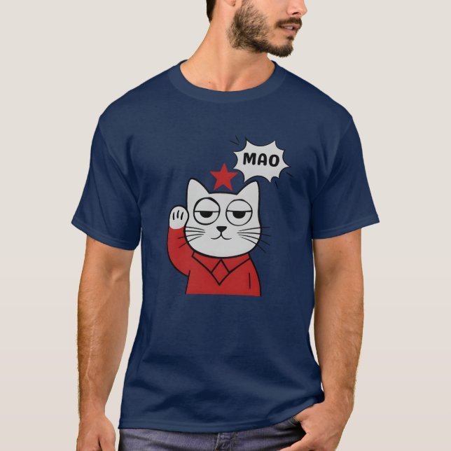 Communist Cat Of East Berlin Retro Style Cat T-Shirt (Front)