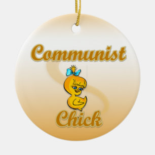 Communist Chick Ceramic Ornament
