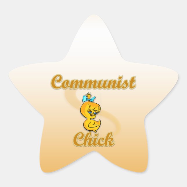 Communist Chick Star Sticker (Front)