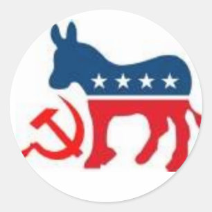 Communist Democrat Classic Round Sticker