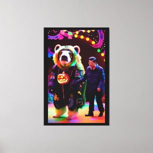 Communist Halloween Party Time - Ken Gauge Art Canvas Print
