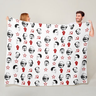 Communist Leaders Fleece Blanket