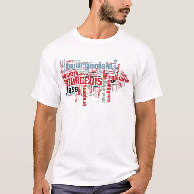 Communist Manifesto Word Cloud T-Shirt (Front)