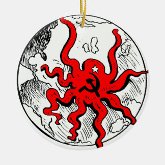 Communist Octopus Ceramic Ornament