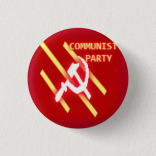Communist Party Logo 1 Inch Round Button
