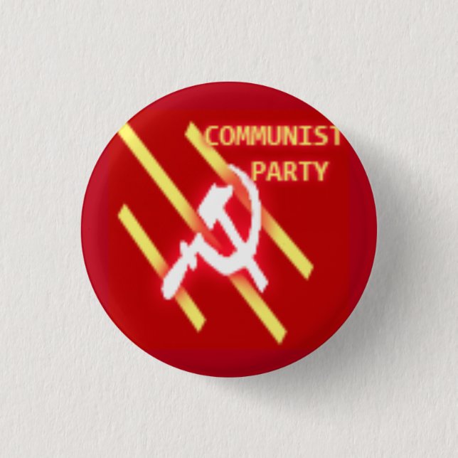 Communist Party Logo 1 Inch Round Button (Front)