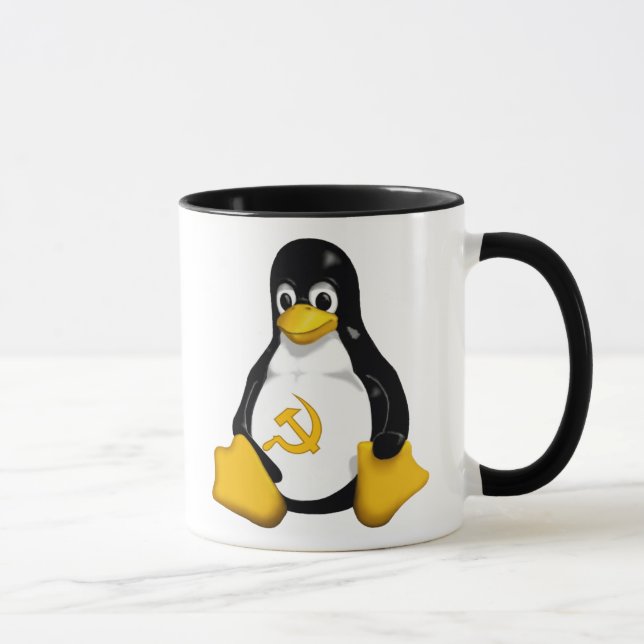 Communist Penguin ( Linux ) Coffee Mug (Right)