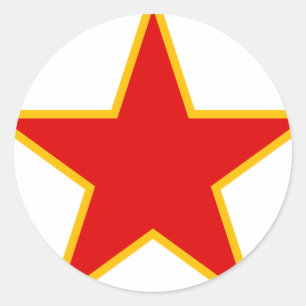 Communist Red Star Classic Round Sticker