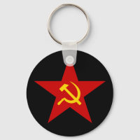 Communist Red Star (hammer & sickle) keychain