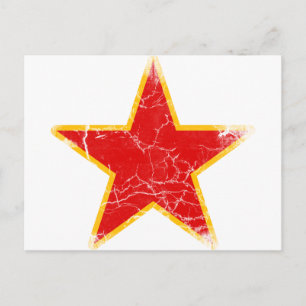 Communist Red Star Vintage Postcard