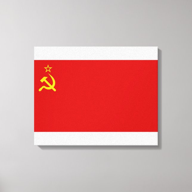 Communist Russia Flag USSR Canvas Print (Front)