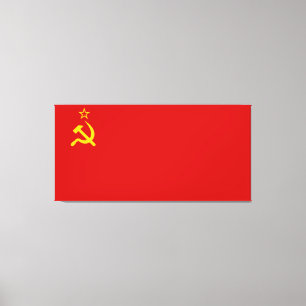 Communist Russia Flag USSR Canvas Print