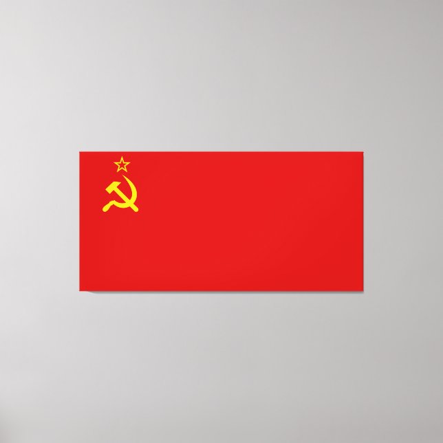 Communist Russia Flag USSR Canvas Print (Front)