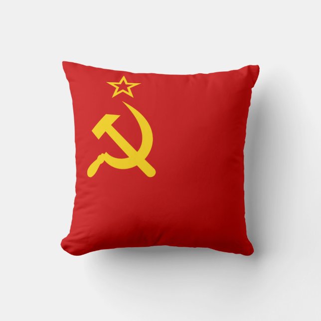 Communist Russia Flag USSR Throw Pillow (Front)