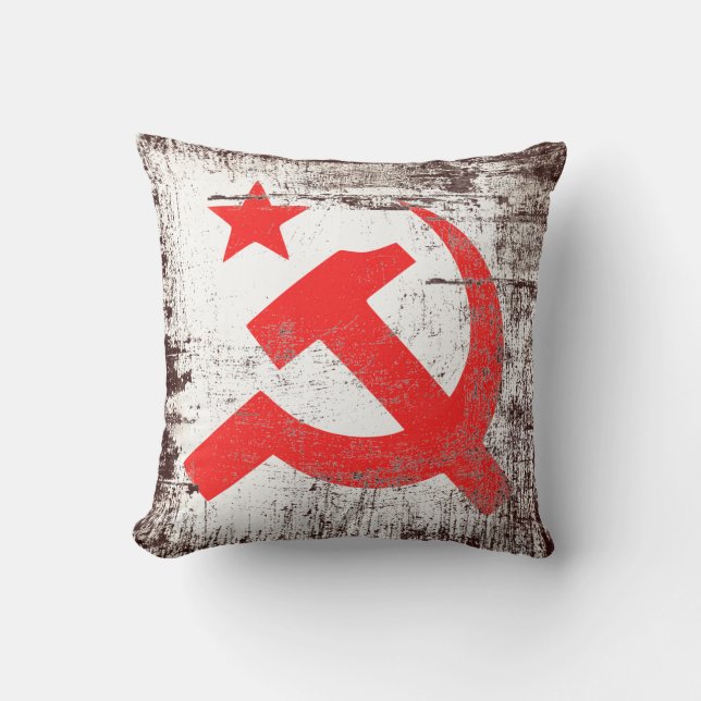 Communist Symbol Throw Pillow (Front)