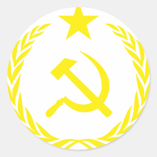 Communiste Cold War Flag Classic Round Sticker (Front)