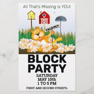 Community Block Party Invite Flyer