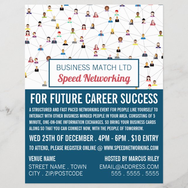 Community Design, Speed Networking Event Advert Flyer (Front)