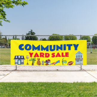 Community garage sale banner