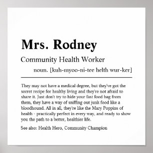 Community Health Worker Personalized Gift Poster