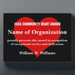 Community Heart Volunteer Award Plaque<br><div class="desc">Your dedicated volunteers are valuable beyond measure. Our unique gifts and customized items recognize and celebrate your volunteers' commitment and hard work. Volunteers are the lifeblood of your organization, so make sure they are pumping with energy! We understand that volunteers are important to your organization, so we've made volunteer appreciation...</div>