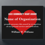 Community Heart Volunteer Award Plaque<br><div class="desc">Your dedicated volunteers are valuable beyond measure. Our unique gifts and customized items recognize and celebrate your volunteers' commitment and hard work. Volunteers are the lifeblood of your organization, so make sure they are pumping with energy! We understand that volunteers are important to your organization, so we've made volunteer appreciation...</div>