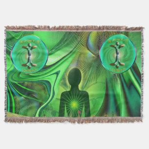 Community Hearth Chakra symbol Throw Blanket