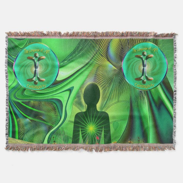 Community Hearth Chakra symbol Throw Blanket (Front)