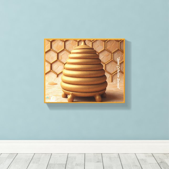 "Community Hive" Canvas Print (Insitu(Wood Floor))