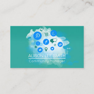 Community Manager SEM SEO Social Media Expert Business Card