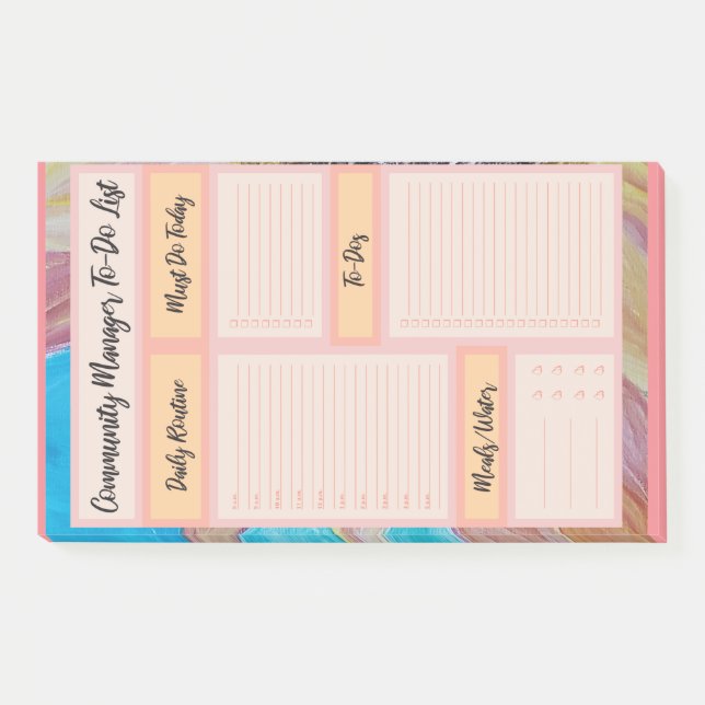 Community Manager To-Do-List Post-it Notes (Front)