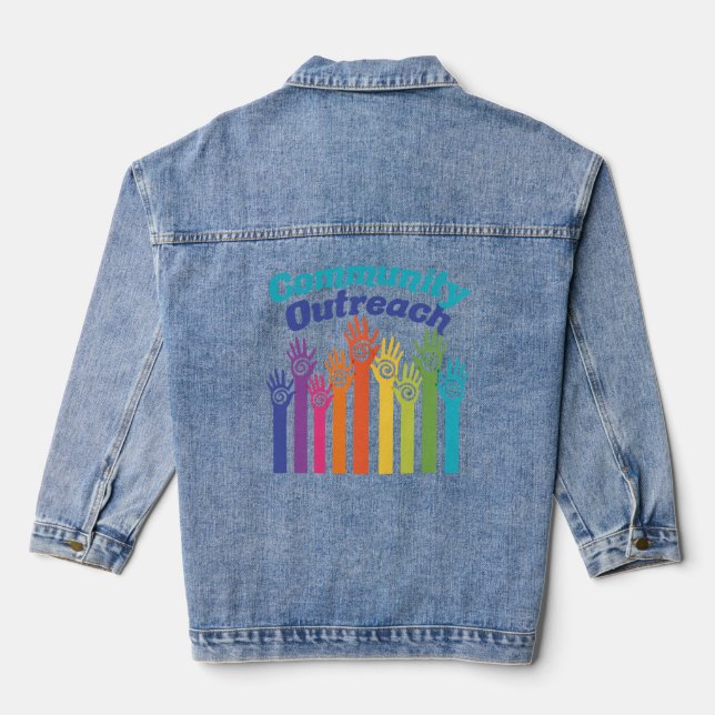Community Outreach Services Program Helping Hands Denim Jacket (Back)