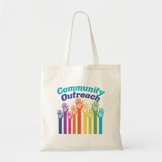 Community Outreach Services Program Helping Hands Tote Bag (Front)