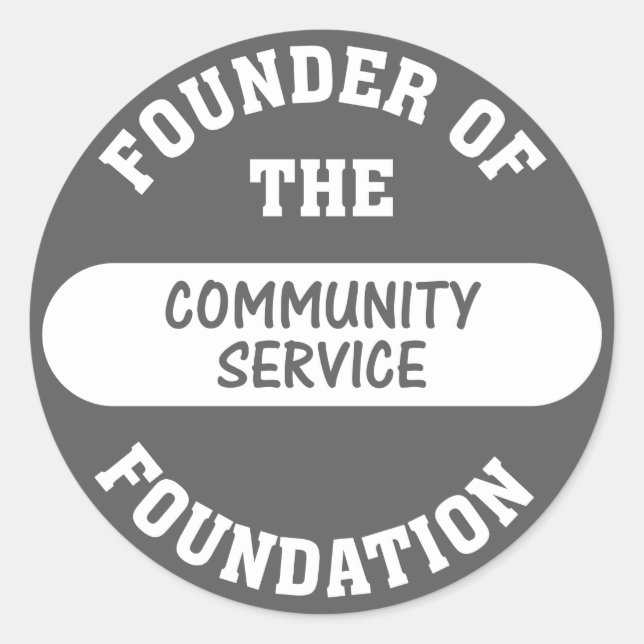 Community service starts with me as the foundation classic round sticker (Front)
